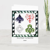 Cartes Pour Fêtes Annuelles As des coeurs (Dos)