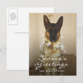 Cartes Pour Fêtes Annuelles As-tu dit Père Noël Paws ? (Devant / Derrière)