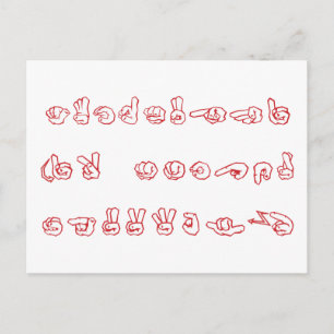 Cartes Pour Fêtes Annuelles ASL aucun L rouge pour Noël