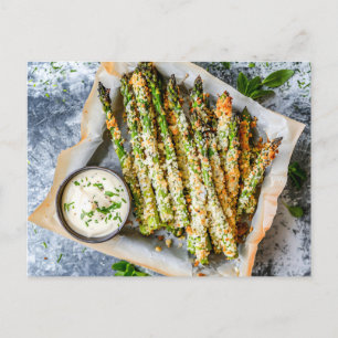 Cartes Pour Fêtes Annuelles Asperges cuites au four avec croûte parmesan