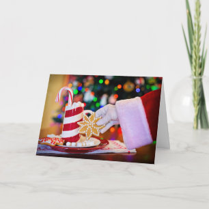 Cartes Pour Fêtes Annuelles Assiette de biscuits du Père Noël