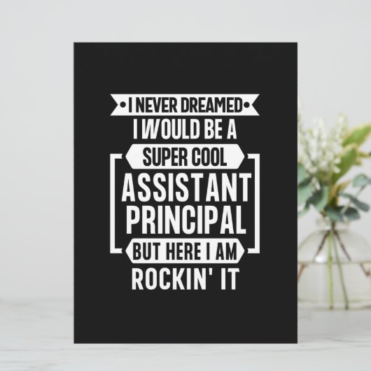 Cartes Pour Fêtes Annuelles Assistant principal Funny Appréciation School (Debout devant)