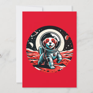 Cartes Pour Fêtes Annuelles Astronaut Dog - Cosmic Canine Space Adventure