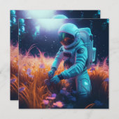 Cartes Pour Fêtes Annuelles astronaute de l'IA (Devant / Derrière)