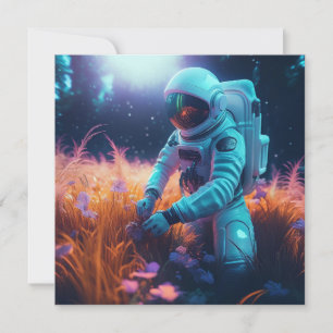 Cartes Pour Fêtes Annuelles astronaute IA