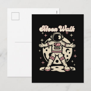 Cartes Pour Fêtes Annuelles Astronaute Marche Lunaire