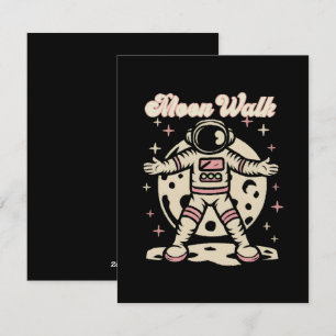 Cartes Pour Fêtes Annuelles Astronaute Marche Lunaire