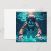 Cartes Pour Fêtes Annuelles Astronautes d'IA (Devant / Derrière)