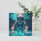 Cartes Pour Fêtes Annuelles Astronautes d'IA (Debout devant)