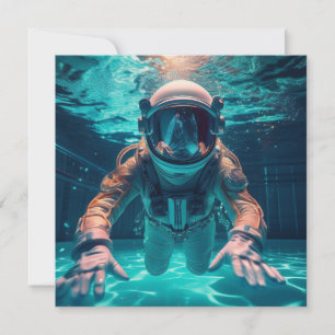 Cartes Pour Fêtes Annuelles Astronautes d'IA