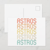 Cartes Pour Fêtes Annuelles Astros de Women (Devant / Derrière)