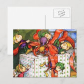 Cartes Pour Fêtes Annuelles Atelier des elfes Noël (Devant / Derrière)