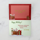Cartes Pour Fêtes Annuelles Atelier Noël Whimsey AJOUTER PHOTO (Intérieur)