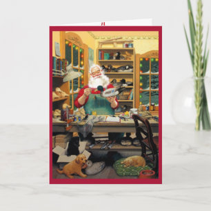 Cartes Pour Fêtes Annuelles Atelier père Noël