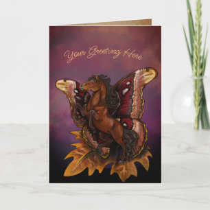 Cartes Pour Fêtes Annuelles Atlas Moth Fairy Horse