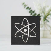 Cartes Pour Fêtes Annuelles Atomes Science atomique Orbite Icône Molécule Art  (Debout devant)