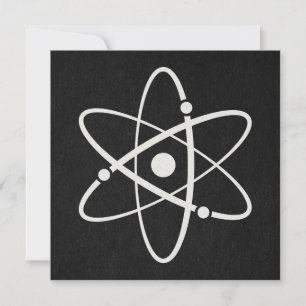 Cartes Pour Fêtes Annuelles Atomes Science atomique Orbite Icône Molécule Art 