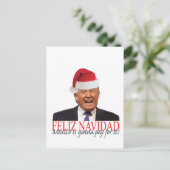 Cartes Pour Fêtes Annuelles Atout. Feliz Navidad, Mexique va payer lui ! (Debout devant)