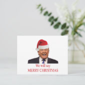 Cartes Pour Fêtes Annuelles Atout : Nous dirons le Joyeux Noël (Debout devant)