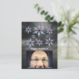 Cartes Pour Fêtes Annuelles Attack of the Snowflake Zombies Holidays Postcard