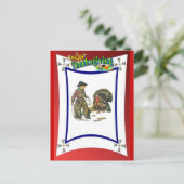 Cartes Pour Fêtes Annuelles Attaque à la dinde de style cowboy (Debout devant)