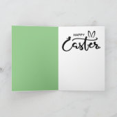 Cartes Pour Fêtes Annuelles Attaque de lapin de Pâques (Intérieur)