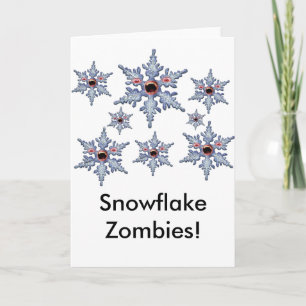 Cartes Pour Fêtes Annuelles Attaque des Zombies du Flocon de Neige !