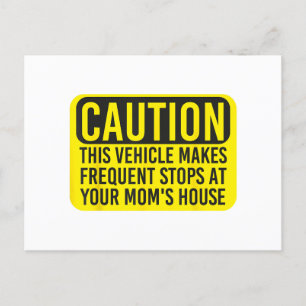 Cartes Pour Fêtes Annuelles Attention Ce Véhicule Fait Des Arrêts Fréquents À