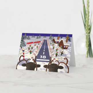 Cartes Pour Fêtes Annuelles Atterrissage de renne