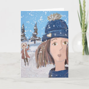 Cartes Pour Fêtes Annuelles Attrapez vos patins !
