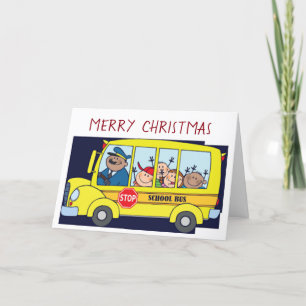 CARTES POUR FÊTES ANNUELLES AU **MEILLEUR CHAUFFEUR DE BUS JAMAIS** À NOËL