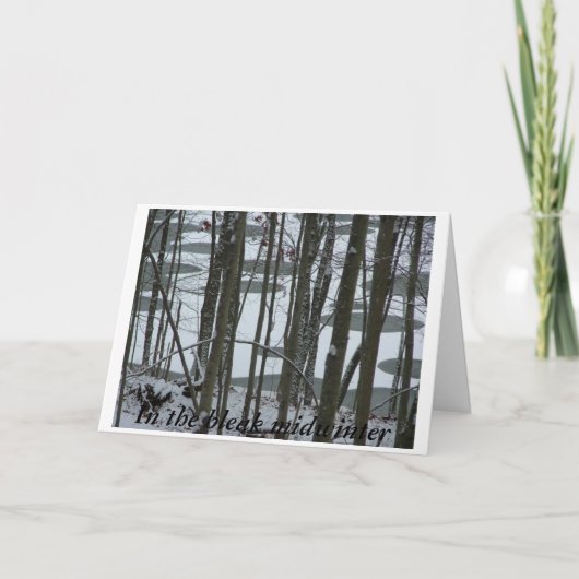 Cartes Pour Fêtes Annuelles Au milieu de l'hiver noir (Devant)