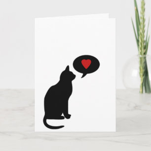 Cartes Pour Fêtes Annuelles Au moins votre chat vous aime