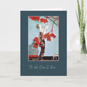 Cartes Pour Fêtes Annuelles Au One I Love. Art Deco Valentin