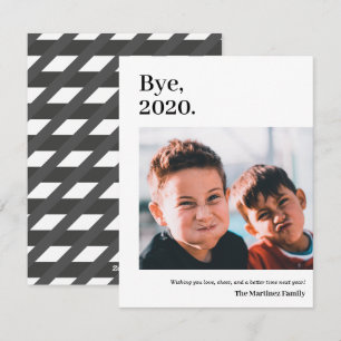 Cartes Pour Fêtes Annuelles Au revoir, 2020. Photo moderne drôle