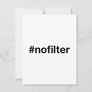 Cartes Pour Fêtes Annuelles AUCUN Hashtag FILTER