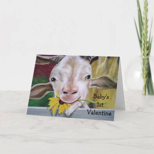 Cartes Pour Fêtes Annuelles "AUCUNE BÉBÉ-HEUREUSE 1ère VALENTINE (Devant)