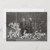 Cartes Pour Fêtes Annuelles Auld Lang Syne Script | New Year Photo Card (Devant)