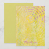 Cartes Pour Fêtes Annuelles AUM "Imperial Yellow" (Devant / Derrière)