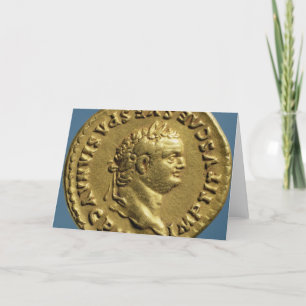 Cartes Pour Fêtes Annuelles Aureus  of Nero  wearing a laurel wreath
