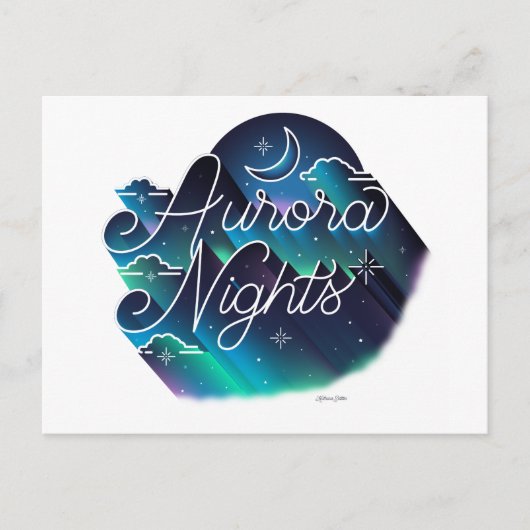 Cartes Pour Fêtes Annuelles Aurora Nights (Devant)