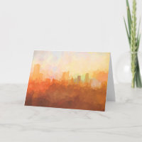 AUSTIN, TEXAS SKYLINE-In the Clouds-Greeting Card