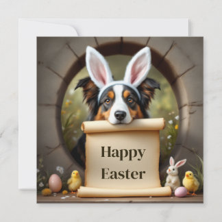 Cartes Pour Fêtes Annuelles Australian Shepherd dog et le message