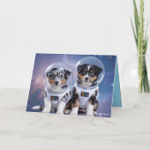 Cartes Pour Fêtes Annuelles Australian Shepherd Valentine Card (Dos)