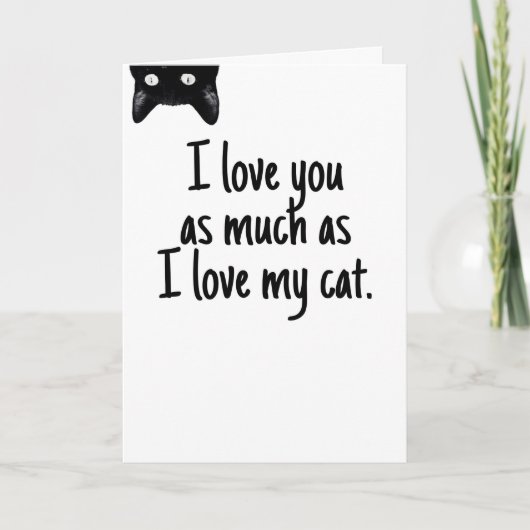 Cartes Pour Fêtes Annuelles Autant Que Mon Chat (Devant)