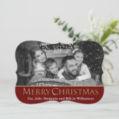 Cartes Pour Fêtes Annuelles Auto Black & White Photo Fancy Noël (Debout devant)