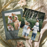 Cartes Pour Fêtes Annuelles Autographe | Joyeux Noël photo verticale<br><div class="desc">Envoyez des salutations de vacances à vos amis et votre famille dans le style chic avec nos cartes photos élégants. Le design présente votre photo préférée à orientation verticale ou portrait avec "Joyeux Noël" superposé sur le dessus en écriture blanche. Personnalisez avec votre nom de famille et l'année en dessous,...</div>