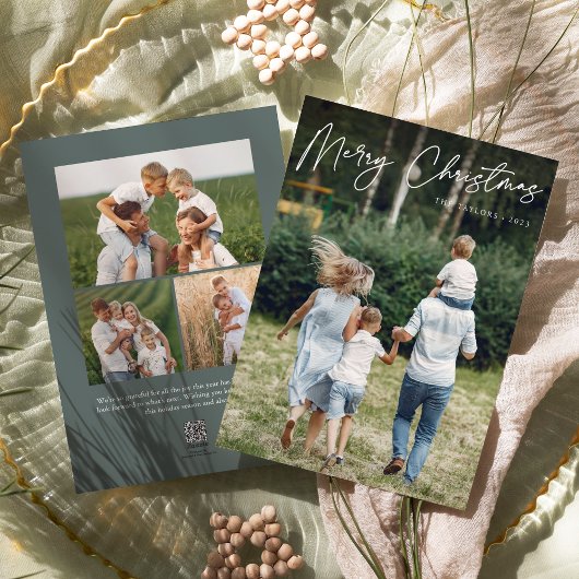 Cartes Pour Fêtes Annuelles Autographe | Joyeux Noël photo verticale