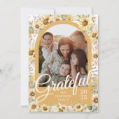 Cartes Pour Fêtes Annuelles Automne Arche d'automne aquarelle Grateful Thanksg (Devant)