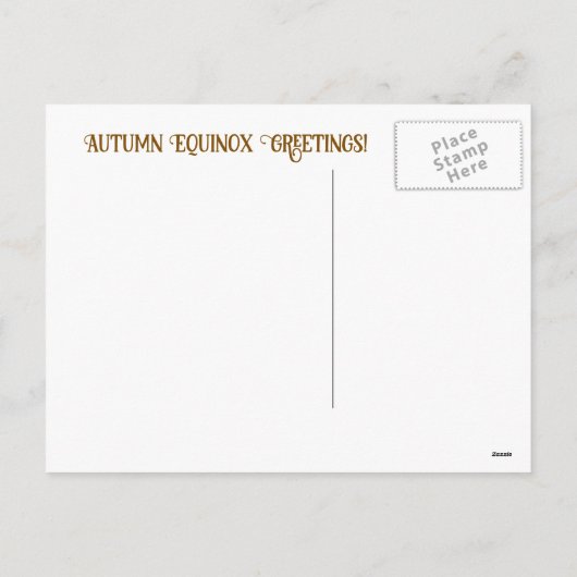 Cartes Pour Fêtes Annuelles Automne Automne Equinoxe Mystical Candles Owles (Dos)